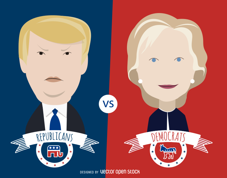 USAVector_022-01_Clinton_and_Trump_cartoon_illustration.svg