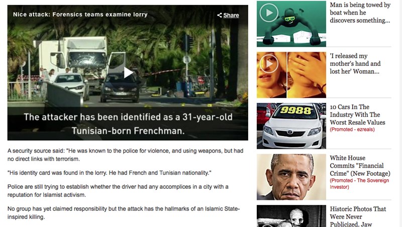 screengrab via the Express website